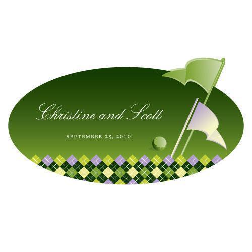 Golf Large Cling Indigo Blue Gradient (Pack of 1)-Wedding Signs-Classical Green-JadeMoghul Inc.