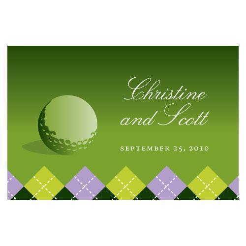 Golf Large Rectangular Tag Indigo Blue Gradient (Pack of 1)-Wedding Favor Stationery-Classical Green-JadeMoghul Inc.