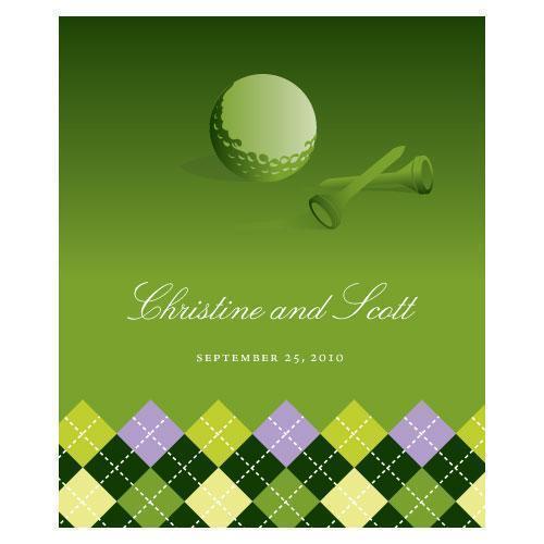 Golf Rectangular Label Indigo Blue Gradient (Pack of 1)-Wedding Favor Stationery-Classical Green-JadeMoghul Inc.