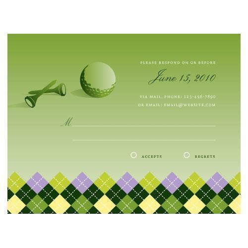 Golf RSVP Indigo Blue Gradient (Pack of 1)-Weddingstar-Purple-JadeMoghul Inc.