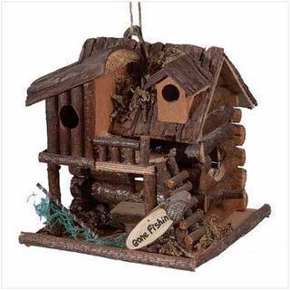 Living Room Decor Gone Fishin Birdhouse