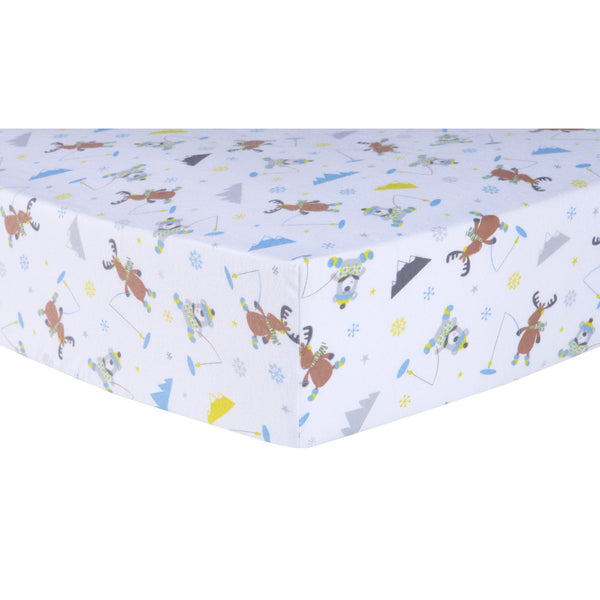 Gone Ice Fishing Deluxe Flannel Fitted Crib Sheet-WHIM-B-JadeMoghul Inc.
