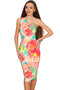 Good Idea Layla Floral Summer Bodycon Eco Dress - Women-Good Idea-XS-Pink/Green-JadeMoghul Inc.