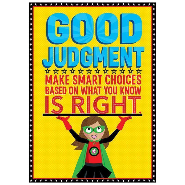 GOOD JUDGEMENT SUPERHERO POSTER-Learning Materials-JadeMoghul Inc.