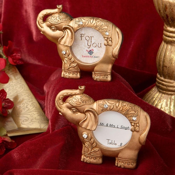 Good luck gold Indian elephant picture frame from fashioncraft-Personalized Gifts By Type-JadeMoghul Inc.