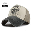 Good Quality Baseball Cap / Outdoors Cap For Men-STAR Black-JadeMoghul Inc.
