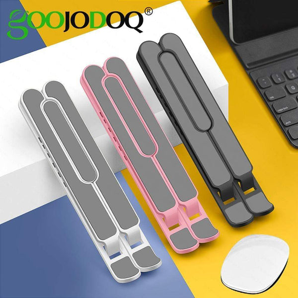 GOOJODOQ Adjustable Foldable Laptop Stand Non-Slip Desktop Notebook Holder Laptop Holder For Macbook Pro Air iPad Pro DELL HP AExp