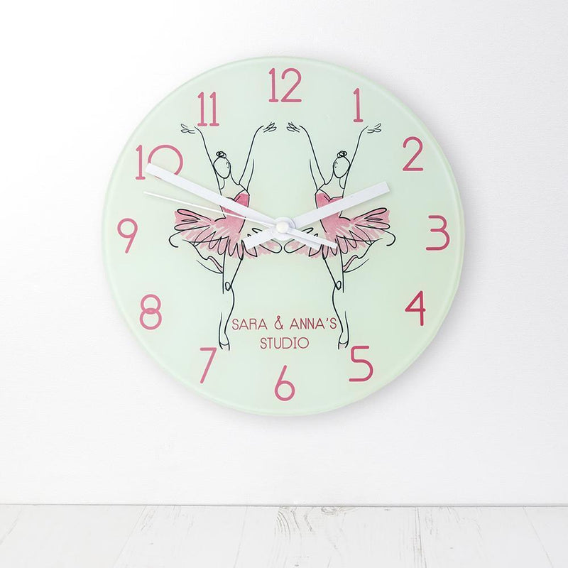 Graceful Ballet Dancer Personalized Clock - Wall Clock