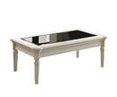 Graceful Coffee Table, Antique White-Coffee Tables-Antique White-Mirror Poplar Wood Birch Veneer MDF-JadeMoghul Inc.