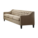 Graceful Sofa In Beige Fabric-Sofas-Beige Fabric-Upholstery-JadeMoghul Inc.