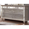 Gracious Slickly Designed Contemporary Style Wooden Dresser, Silver-Dressers-Silver-Wood-JadeMoghul Inc.