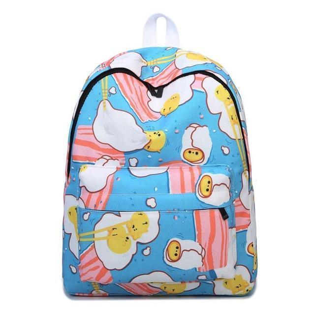 Graffiti Canvas Backpack Students School Bag For Teenage Girls Boys Backpacks Bags Cartoon Printing Rucksack Street Escolar 1065-Eggs-JadeMoghul Inc.