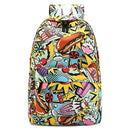 Graffiti Canvas Backpack Students School Bag For Teenage Girls Boys Backpacks Bags Cartoon Printing Rucksack Street Escolar 1065-Food-JadeMoghul Inc.