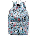 Graffiti Canvas Backpack Students School Bag For Teenage Girls Boys Backpacks Bags Cartoon Printing Rucksack Street Escolar 1065-Sky Blue Cat-JadeMoghul Inc.