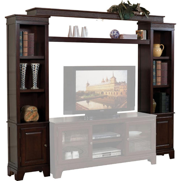 Grand Entertainment Center, Merlot Brown-Entertainment Centers and Tv Stands-Brown-Poplar Wood Basswood Veneer MDF PB-JadeMoghul Inc.