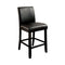 Grandstone II Counter Height Chair With Black Finish, Set Of 2-Armchairs and Accent Chairs-Black-Leatherette Solid Wood Wood Veneer & Others-JadeMoghul Inc.
