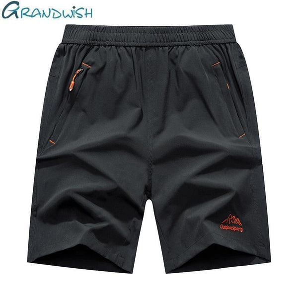 Grandwish Plus Size Shorts Men 9XL with Zipper Pocket Shorts Men Big Size Elastic Waist 7XL 8XL 9XL Plus Size Shorts Mens,DA016-8858 Black-XL-JadeMoghul Inc.