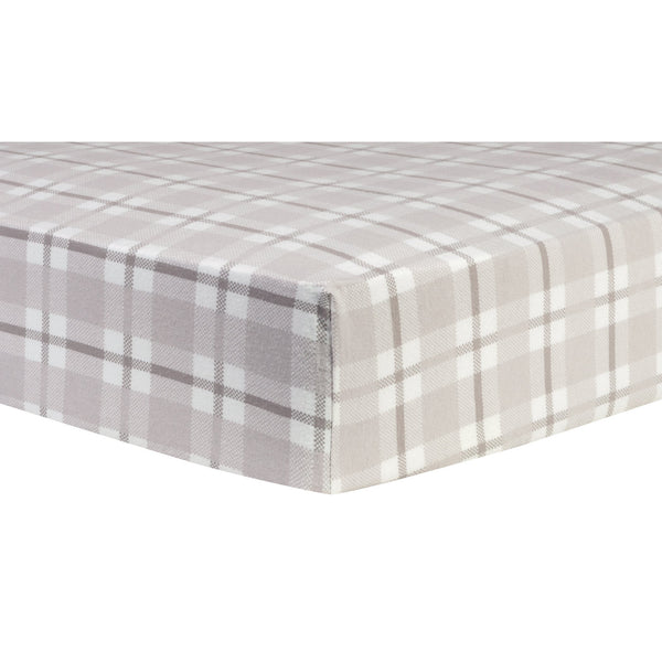 Gray and White Plaid Deluxe Flannel Fitted Crib Sheet-PLAID-JadeMoghul Inc.