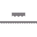 GRAY MINI POLKA DOTS SCALLOPED-Learning Materials-JadeMoghul Inc.