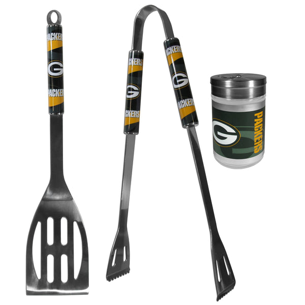 Green Bay Packers 2pc BBQ Set with Season Shaker-Tailgating Accessories-JadeMoghul Inc.