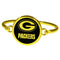 Green Bay Packers Gold Tone Bangle Bracelet-NFL,Green Bay Packers,Jewelry & Accessories-JadeMoghul Inc.