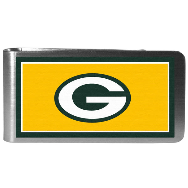 Green Bay Packers Steel Logo Money Clips-Wallets & Checkbook Covers-JadeMoghul Inc.