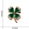 Green Four Leaf Clover and Rhinestones Lapel Pins or Brooches for Women or Men in Assorted Designs-30266-JadeMoghul Inc.