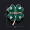Green Four Leaf Clover and Rhinestones Lapel Pins or Brooches for Women or Men in Assorted Designs-30268-JadeMoghul Inc.