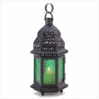 Moroccan Lanterns Green Glass Moroccan Lantern