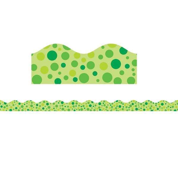 GREEN POLKA DOTS SCALLOPED TRIMMER-Learning Materials-JadeMoghul Inc.