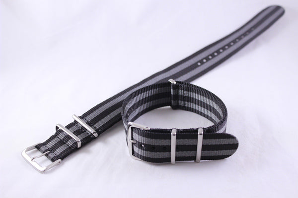 Grey And Black Nato Strap 22mm-Branded Watches-Black-JadeMoghul Inc.