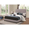 Grey Upholstered Eastern King Bed-Platform Beds-Grey-Wood-JadeMoghul Inc.