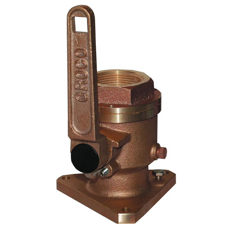 GROCO 1-1-2" Bronze Flanged Full Flow Seacock [BV-1500]-Fittings-JadeMoghul Inc.