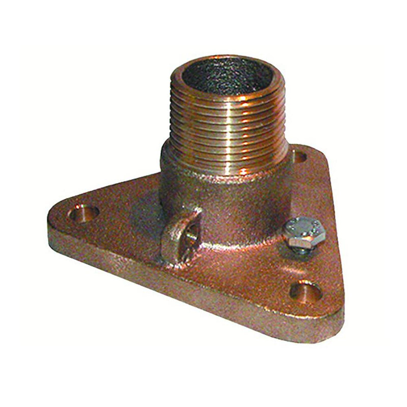 GROCO 1-1-2" Bronze NPS to NPT Flange Adapter [IBVF-1500]-Fittings-JadeMoghul Inc.