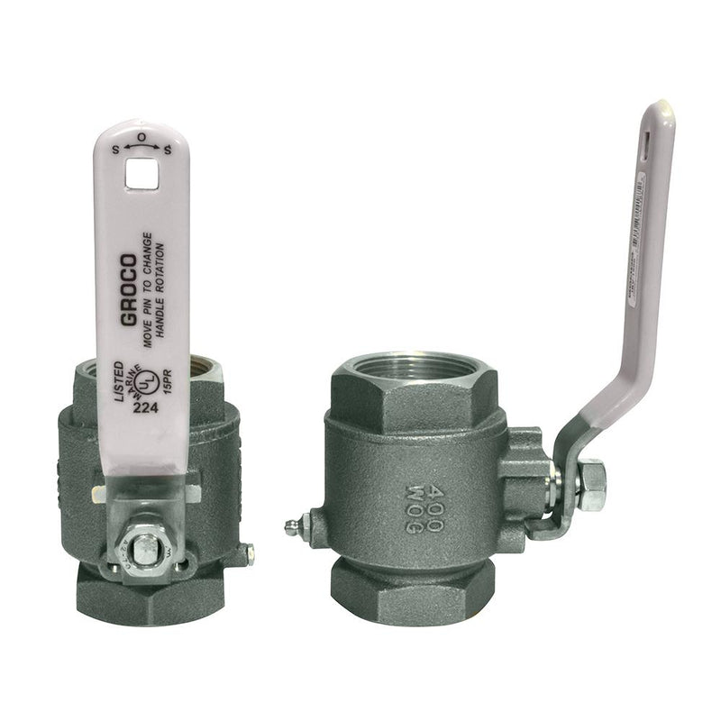 GROCO 1-1-2" NPT Stainless Steel In-Line Ball Valve [IBV-1500-S]-Fittings-JadeMoghul Inc.