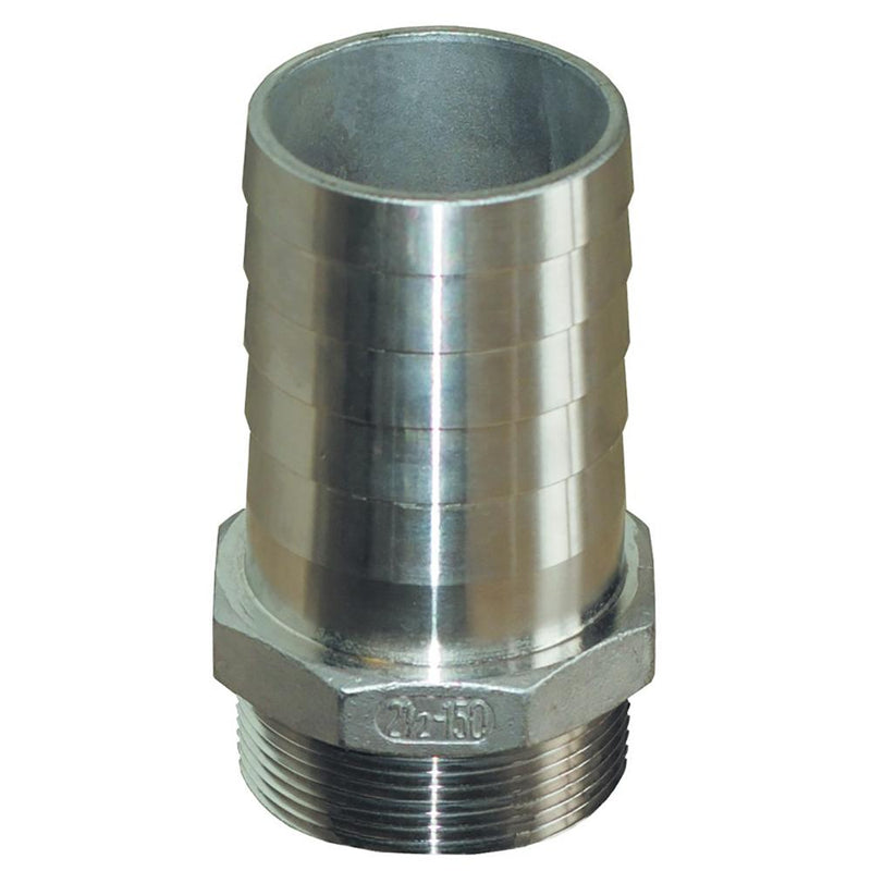 GROCO 1-1-2"" NPT x 1-1-2" ID Stainless Steel Pipe to Hose Straight Fitting [PTH-1500-S]-Fittings-JadeMoghul Inc.