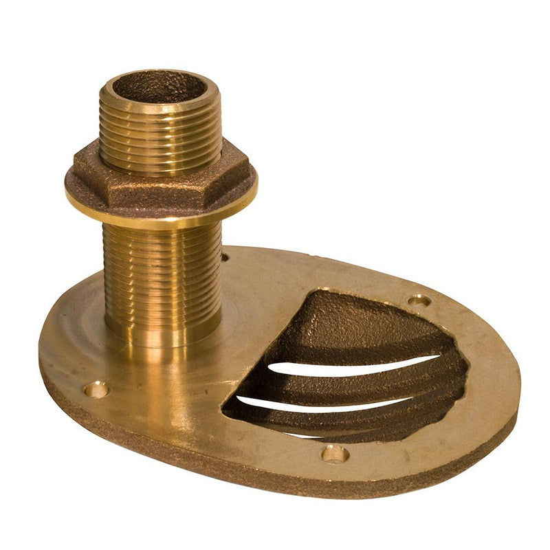 GROCO 2-1-2" Bronze Combo Scoop Thru-Hull w-Nut [STH-2500-W]-Thru-Hull Fittings-JadeMoghul Inc.