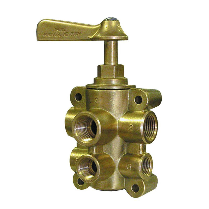 GROCO 6-Port NPT Bronze Fuel Valve 1-2" Main - 3-8" Return [FV-65038]-Fittings-JadeMoghul Inc.