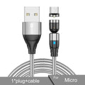 GTWIN Magnetic USB Cable For iPhone Charger 540 Degree Rotate USB Type C Cable For Xiaomi Samsung Magnet Charge Micro USB Cable AExp
