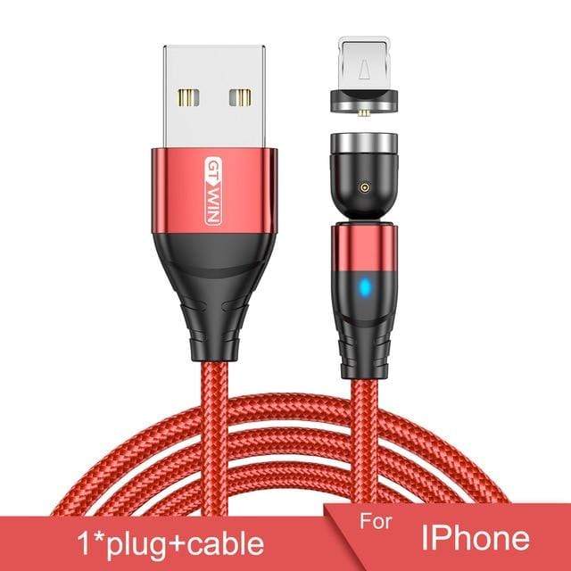 GTWIN Magnetic USB Cable For iPhone Charger 540 Degree Rotate USB Type C Cable For Xiaomi Samsung Magnet Charge Micro USB Cable AExp