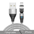 GTWIN Magnetic USB Cable For iPhone Charger 540 Degree Rotate USB Type C Cable For Xiaomi Samsung Magnet Charge Micro USB Cable AExp