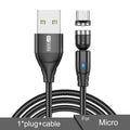 GTWIN Magnetic USB Cable For iPhone Charger 540 Degree Rotate USB Type C Cable For Xiaomi Samsung Magnet Charge Micro USB Cable AExp