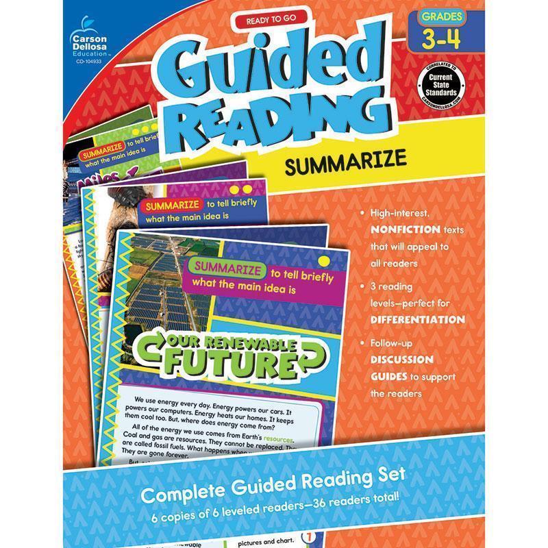 GUIDED READING SUMMARIZE GR 3-4-Learning Materials-JadeMoghul Inc.