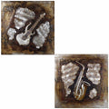 Guitar Oil Painting,Brown,Set Of Two-Paintings-Brown-Canvas-JadeMoghul Inc.