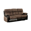 Hadley I Sofa Contemporary Style, Brown & Espresso Finish-Sofas-Brown & Espresso-Champion Fabric Leatherette-JadeMoghul Inc.