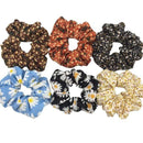 Hair Accessories Ties Scrunchies Christmas Headwear Set Chiffon Women Girls Strips Fashion Solid Leopard Floral Satin 6pcs/pack AExp
