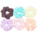 Hair Accessories Ties Scrunchies Christmas Headwear Set Chiffon Women Girls Strips Fashion Solid Leopard Floral Satin 6pcs/pack AExp