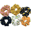 Hair Accessories Ties Scrunchies Christmas Headwear Set Chiffon Women Girls Strips Fashion Solid Leopard Floral Satin 6pcs/pack AExp