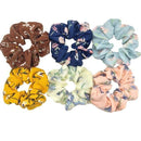 Hair Accessories Ties Scrunchies Christmas Headwear Set Chiffon Women Girls Strips Fashion Solid Leopard Floral Satin 6pcs/pack JadeMoghul Inc. 