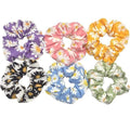 Hair Accessories Ties Scrunchies Christmas Headwear Set Chiffon Women Girls Strips Fashion Solid Leopard Floral Satin 6pcs/pack JadeMoghul Inc. 
